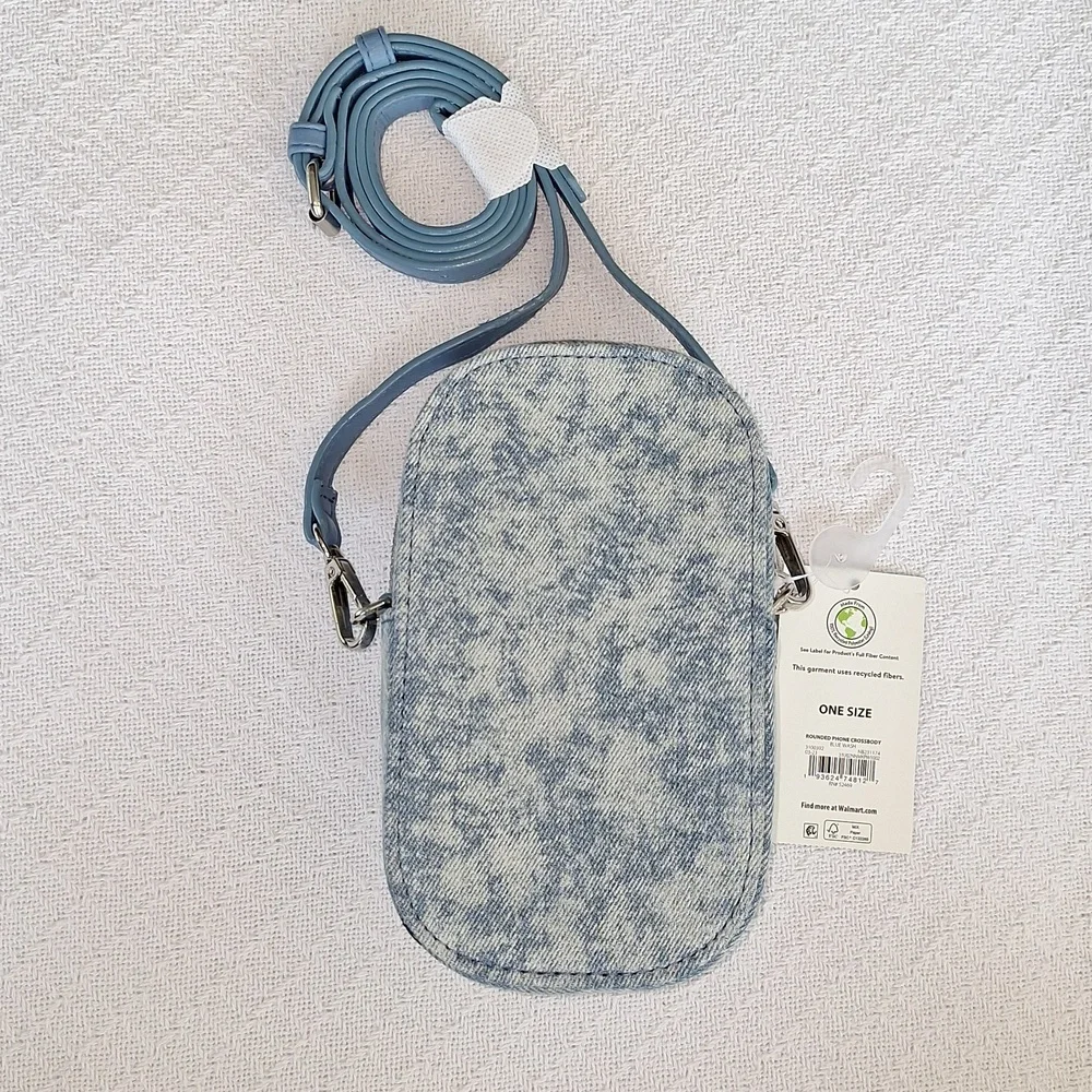🌼 Crossbody denim girls purse/bag with embroidered flowers by No Boundaries - Picture 2 of 13